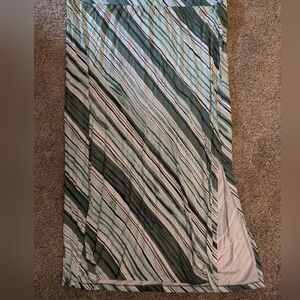 NWT Liz Claiborne Mint, Dark Green and White Striped Skirt Size 1X